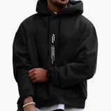 Men's hoodie with kangaroo pocket and drawstring
