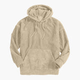 Unisex corduroy hoodie with drawstring