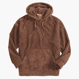 Unisex corduroy hoodie with drawstring