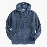 Unisex corduroy hoodie with drawstring