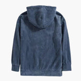 Unisex corduroy hoodie with drawstring