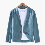 Men's Blazer Jacket with Notched Lapel Collar