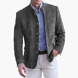 Classic Men's Jacket with Stand-up Collar