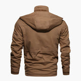 Men's Hoodie Jacket with Multiple Front Pockets