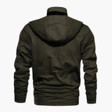 Men's Hoodie Jacket with Multiple Front Pockets