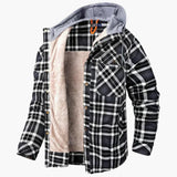 Men's Flannel Jacket with Hood
