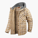 Men's Flannel Jacket with Hood
