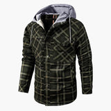 Men's Flannel Jacket with Hood