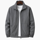 Men's jacket with zipper and elastic cuffs