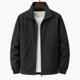 Men's jacket with zipper and elastic cuffs