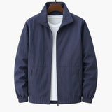 Men's jacket with zipper and elastic cuffs