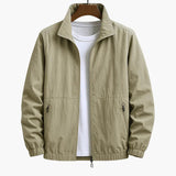 Men's jacket with zipper and elastic cuffs