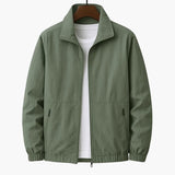 Men's jacket with zipper and elastic cuffs