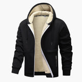 Men's hooded jacket with inner lining