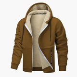 Men's hooded jacket with inner lining
