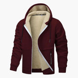 Men's hooded jacket with inner lining