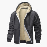 Men's hooded jacket with inner lining