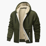 Men's hooded jacket with inner lining