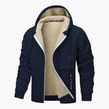 Men's hooded jacket with inner lining