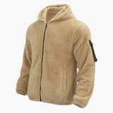 Men's hoodie jacket with zipper closure
