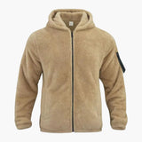 Men's hoodie jacket with zipper closure