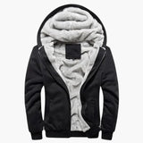 Men's hooded jacket with zip closure and front pockets