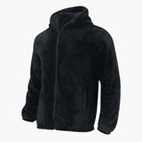 Men's hooded jacket with zipper closure