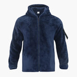 Men's hooded jacket with zipper closure