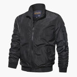 Men's bomber jacket with zipper and sleeve pocket