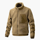 Men's autumn jacket with zipper closure