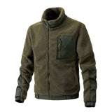 Men's autumn jacket with zipper closure