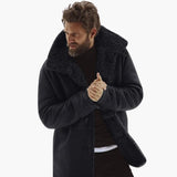 Men's winter jacket with wide collar