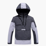 Unisex ski jacket with hood and zippered pockets