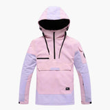 Unisex ski jacket with hood and zippered pockets