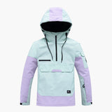 Unisex ski jacket with hood and zippered pockets