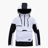 Unisex ski jacket with hood and zippered pockets