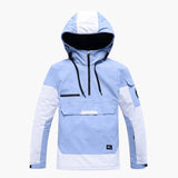 Unisex ski jacket with hood and zippered pockets
