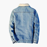 Men's denim jacket with button closure
