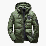 Men's hooded jacket with insulating lining