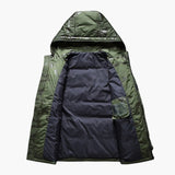 Men's hooded jacket with insulating lining