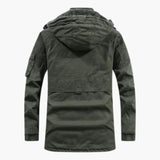 Men's hooded jacket with zip closure and fleece lining