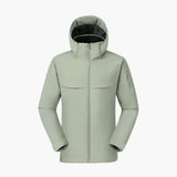 Men's jacket with hood and full zipper closure