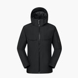 Men's jacket with hood and full zipper closure
