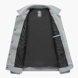 Men's jacket with pointed collar and flap pockets