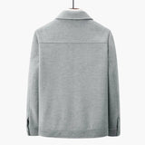 Men's jacket with pointed collar and flap pockets