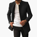 Men's jacket with modern collar and straight cut