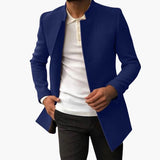 Men's jacket with modern collar and straight cut