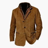Men's jacket with button closure