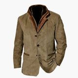 Men's jacket with button closure