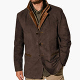 Men's jacket with button closure
